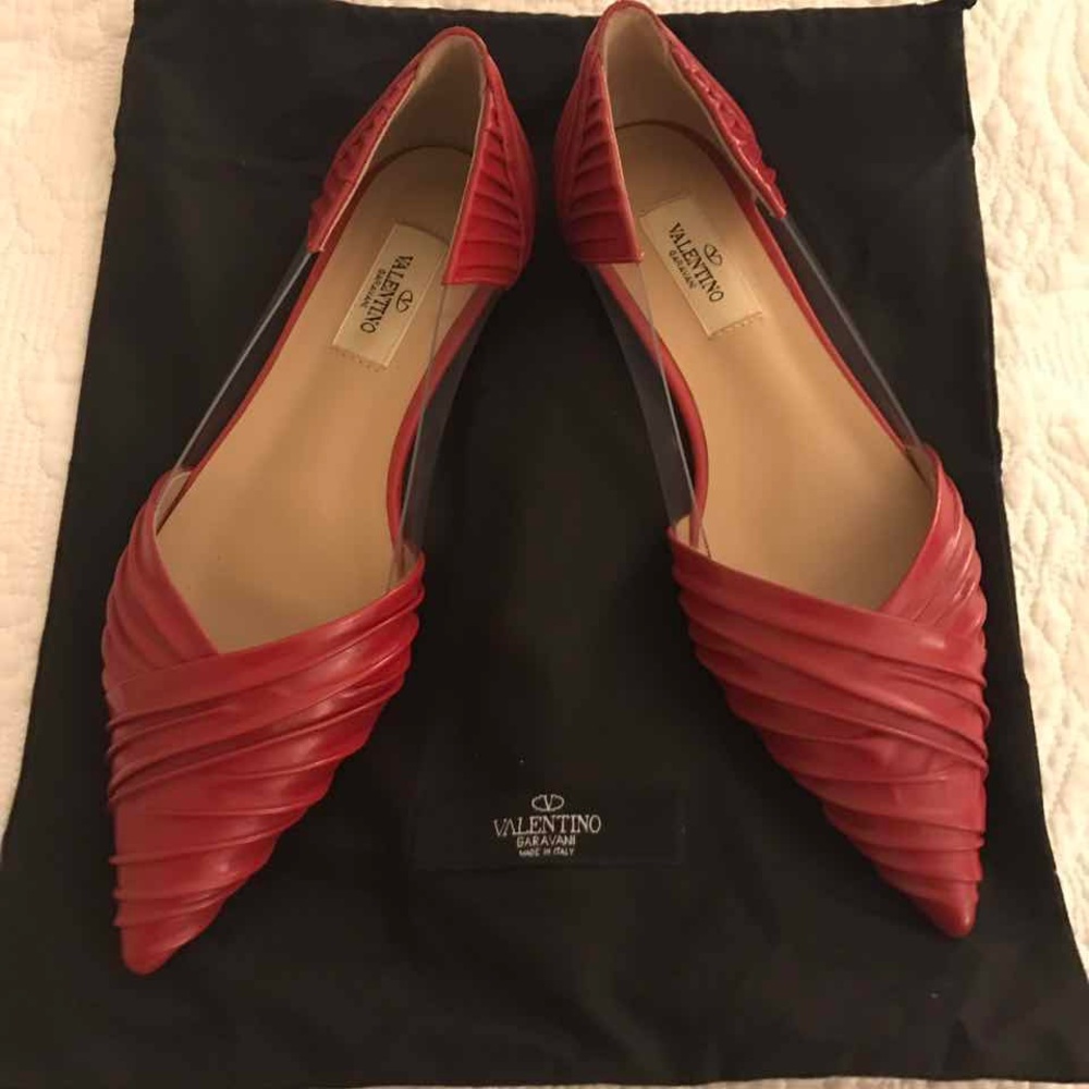 Valentino Red Flats Size 38